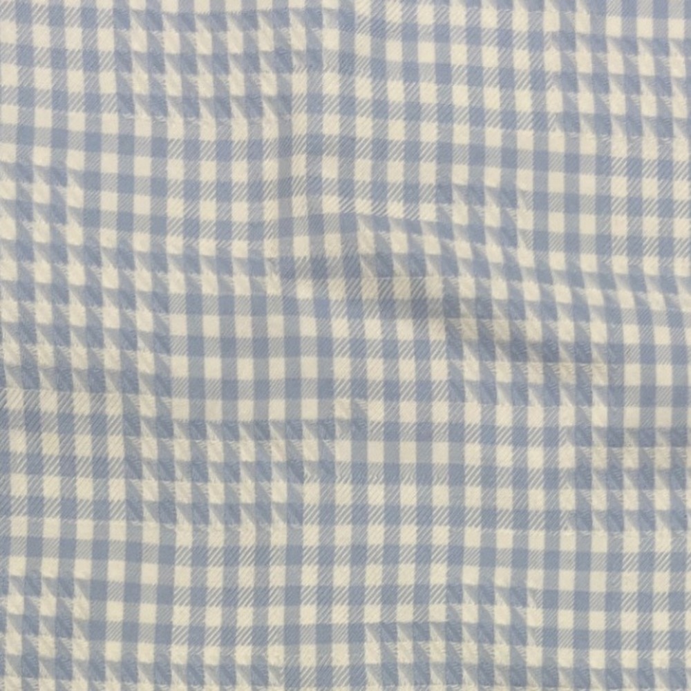 Bugatchi Shaped Fit Mens XL Long Sleeve Button Down Shirt Blue Gingham Check - Picture 4 of 10